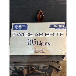 Frank's Twice As Brite 105 Clear Christmas Lights Indoor Outdoor Green Cord